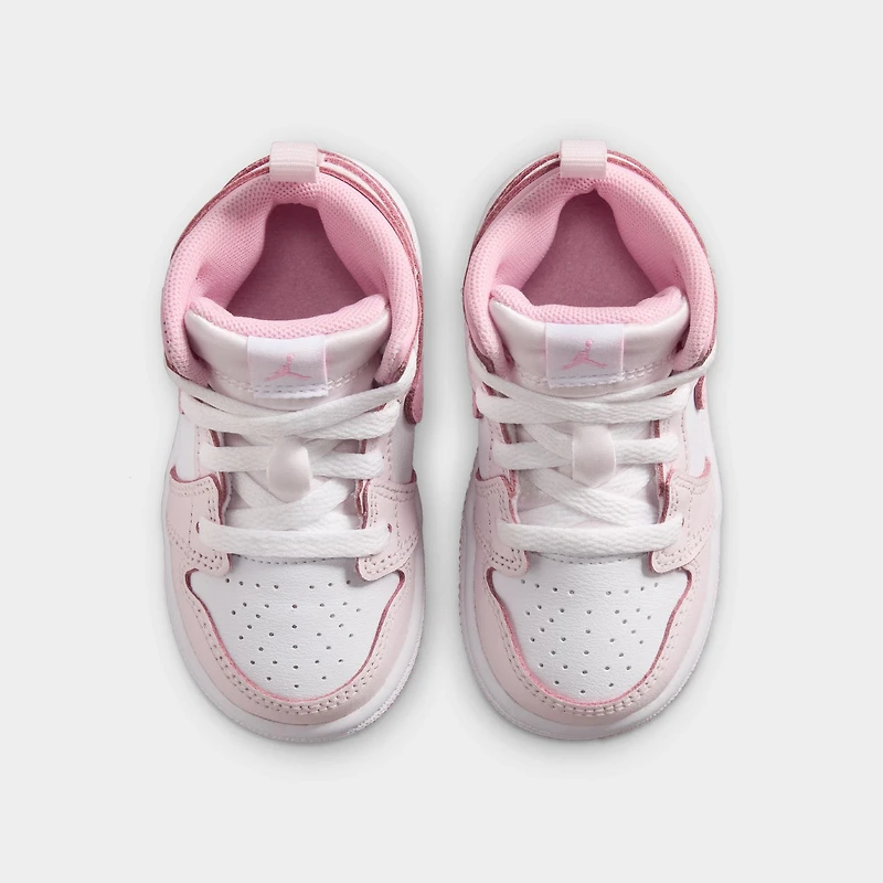 Jordan 1 Mid TD Rose perle / doux moyen - Blanc