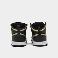 Jordan 1 Mid TD Black / Metallic Gold - White
