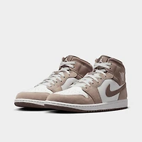 Jordan 1 Mid Enigma Stone / Olive Grey - Summit White