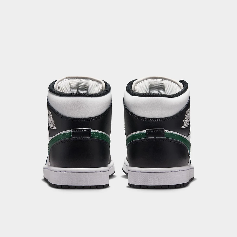 Jordan 1 Mid Black / Summit White - Gorge Green