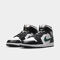 Jordan 1 Mid Black / Summit White - Gorge Green