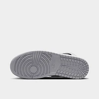 Jordan 1 Mid Gris Fumé Clair / Blanc - Noir