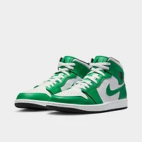 Jordan 1 Mid Lucky Green / Black - White