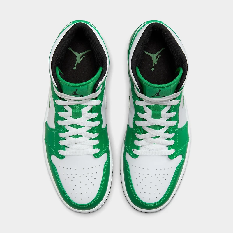 Jordan 1 Mid Lucky Green / Black - White
