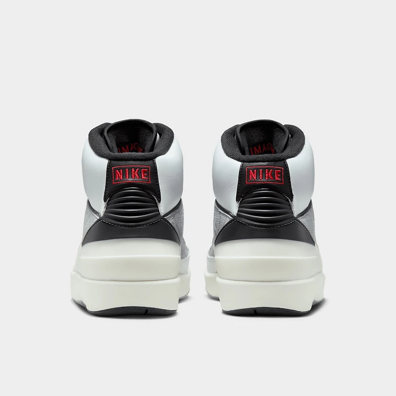 Jordan 2 Retro White / Fire Red - Black