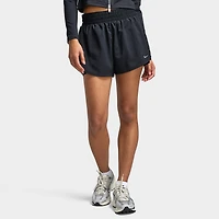 Nike One Women's Dri Fit High Rise 3in1 Shorts Black / Reflective Silver