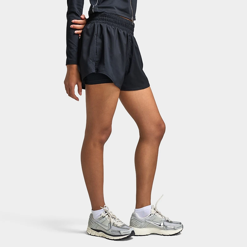 Nike One Women's Dri Fit High Rise 3in1 Shorts Black / Reflective Silver