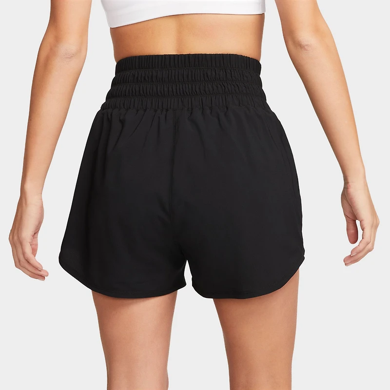 Nike One Women's Dri-FIT Ultra High-Waisted 3" Brief-Lined Shorts / Black