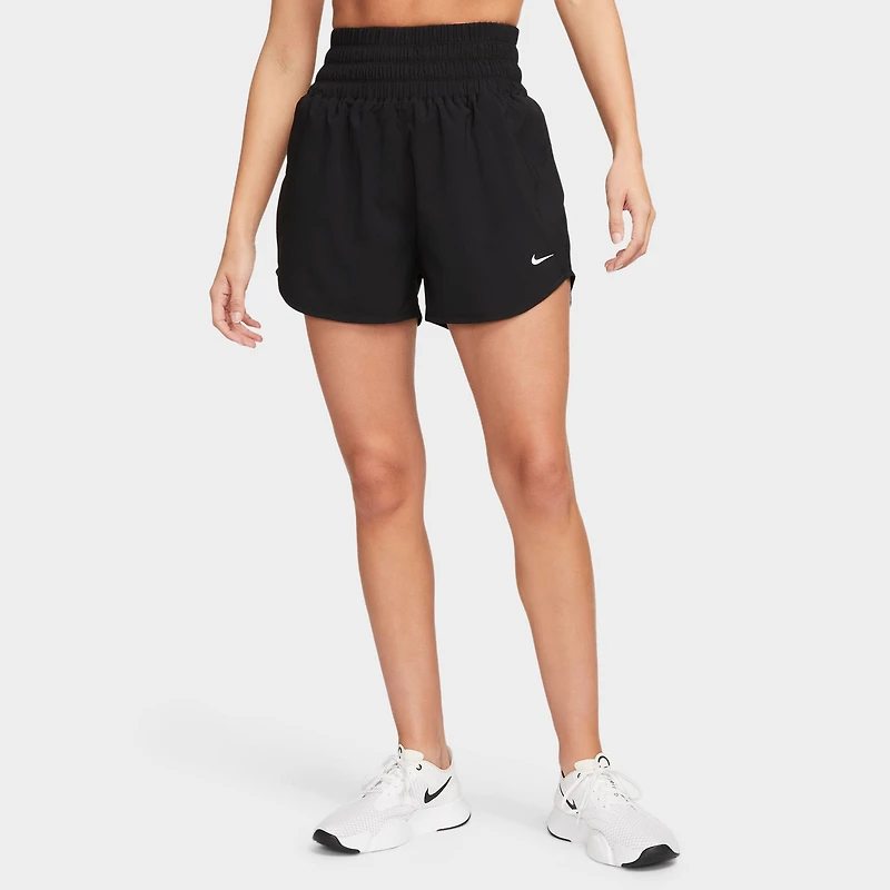 Nike One Women's Dri-FIT Ultra High-Waisted 3" Brief-Lined Shorts / Black