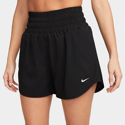 Nike One Women's Dri-FIT Ultra High-Waisted 3" Brief-Lined Shorts / Black
