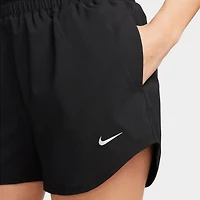Nike One Women's Dri-FIT Ultra High-Waisted 3" Brief-Lined Shorts / Black