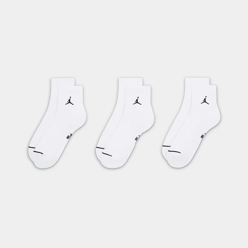 Jordan Everyday Ankle Socks (3 Pack) White / Black
