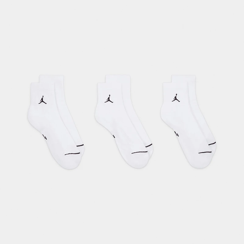Jordan Everyday Ankle Socks (3 Pack) White / Black