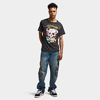 Ed Hardy Ace Skull Graphic T-shirt / Charcoal