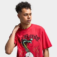 Ed Hardy Vintage Cobra Skull Graphic T-Shirt / Red