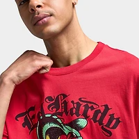 Ed Hardy Vintage Cobra Skull Graphic T-Shirt / Red