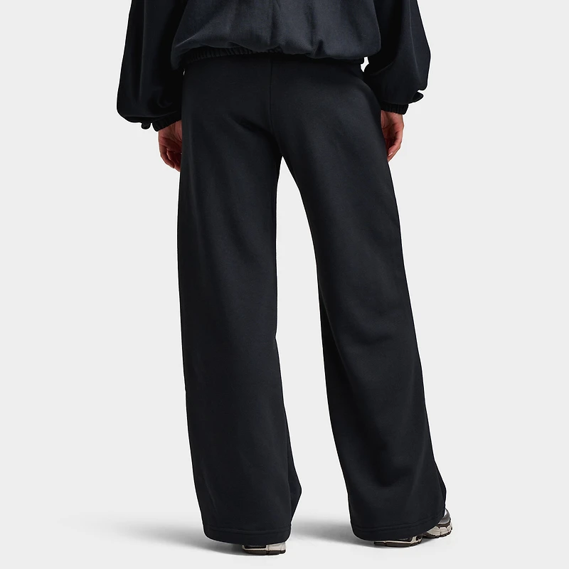 Nike Sportswear Femmes Club Fleece Pantalon Taille Mi-Haute Large Noir / Blanc