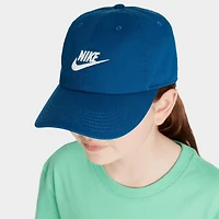 Nike Kids Unstructured Futura Wash Strapback Cap Court Blue / White
