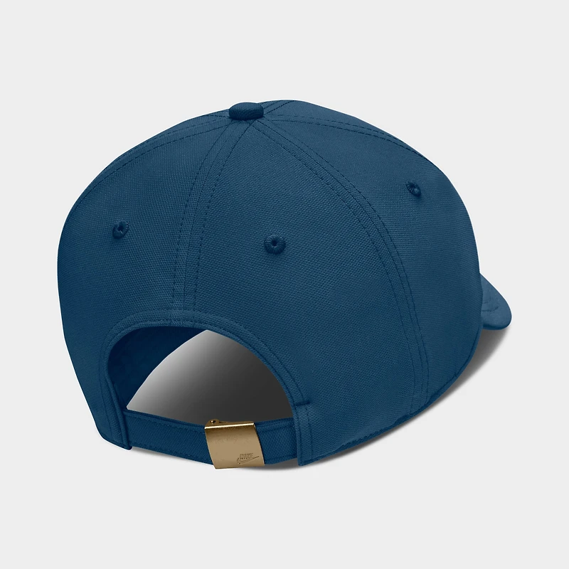 Nike Structured Casquette Metal Logo Bleu Force / Or Métallique