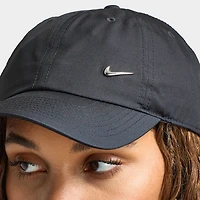 Nike Club Unstructured Metal Swoosh Cap Black / Silver