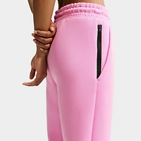 Nike Sportswear Femmes Taille Mi-haute Polaire Tech Pantalon de jogging Rose / Noir