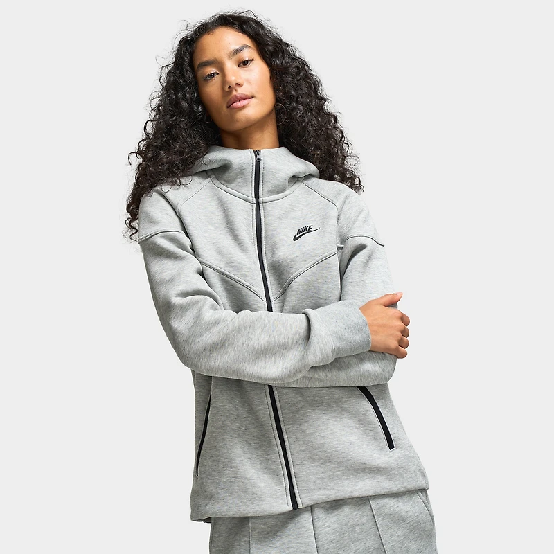 Nike Sportswear Women's Tech Fleece Windrunner Full-Zip Hoodie Dark Grey Heather / Black