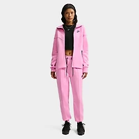 Nike Women's Tech Fleece Full Zip Windrunner Hoodie Pink Rise / Black