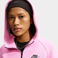 Nike Femmes Tech Polaire Chandail à Capuche Zippé Windrunner Rose / Noir