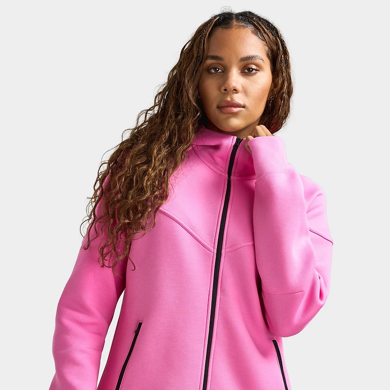 Nike Women's Tech Fleece Full Zip Windrunner Hoodie / Playful Pink