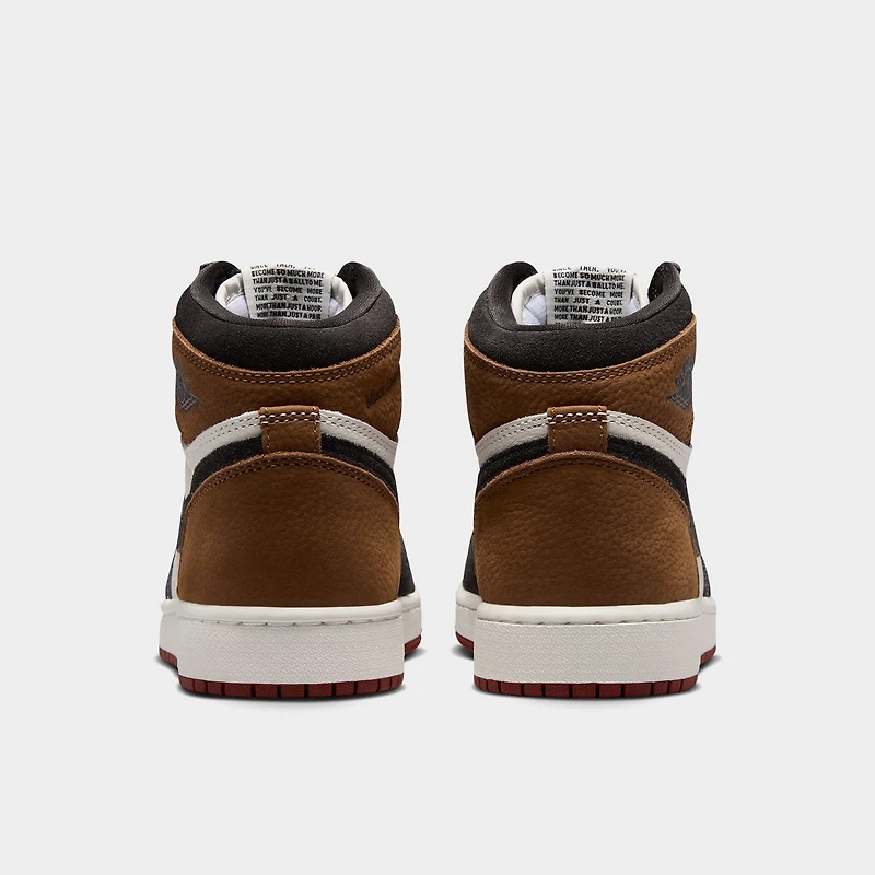 Jordan 1 Retro High OG GS Marron Ombre / Rouge Équipe - Fauve Clair Britannique