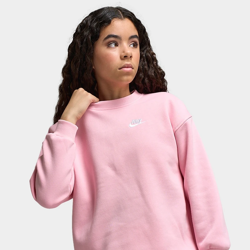 Nike Sportswear chandail surdimensionné en molleton Club pour enfants / rose moyen