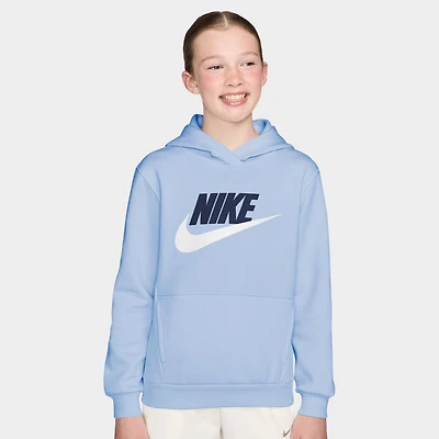 Nike Sportswear Juniors' Club Fleece Hoodie Hydrogen Blue / White