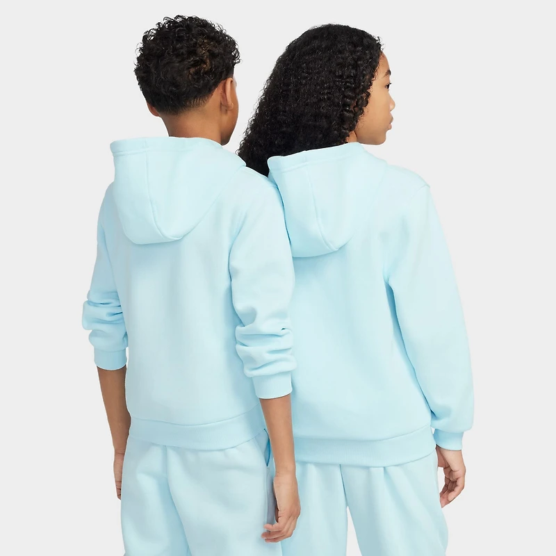 Nike Sportswear Club Fleece Juniors' Pullover Hoodie Glacier Blue / White