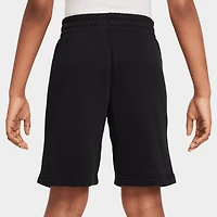 Nike Sportswear Juniors' Club Fleece French Terry Shorts Black / White
