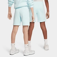 Nike Sportswear Juniors' Club Fleece French Terry Shorts Glacier Blue / White