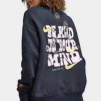 Nike Sportswear Women's Phoenix Fleece Oversized Happy Crew / Black