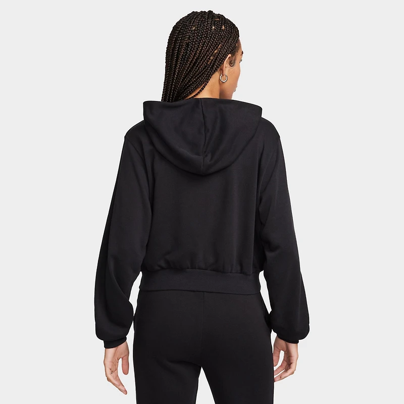 Nike Women's Loose Full-Zip French Terry Hoodie Black / Sail