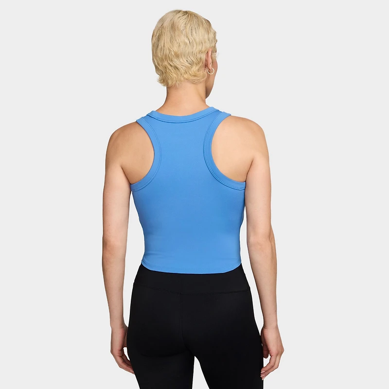 Nike One Women's Fitted Crop Tank / University Blue White