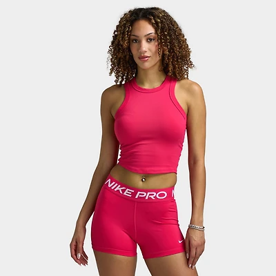 Nike One Women's Dri-FIT Cropped Tank Top / Rush Pink