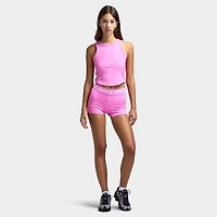 Nike One Fitted Women's Dri-FIT Cropped Tank Top Playful Pink / Black
