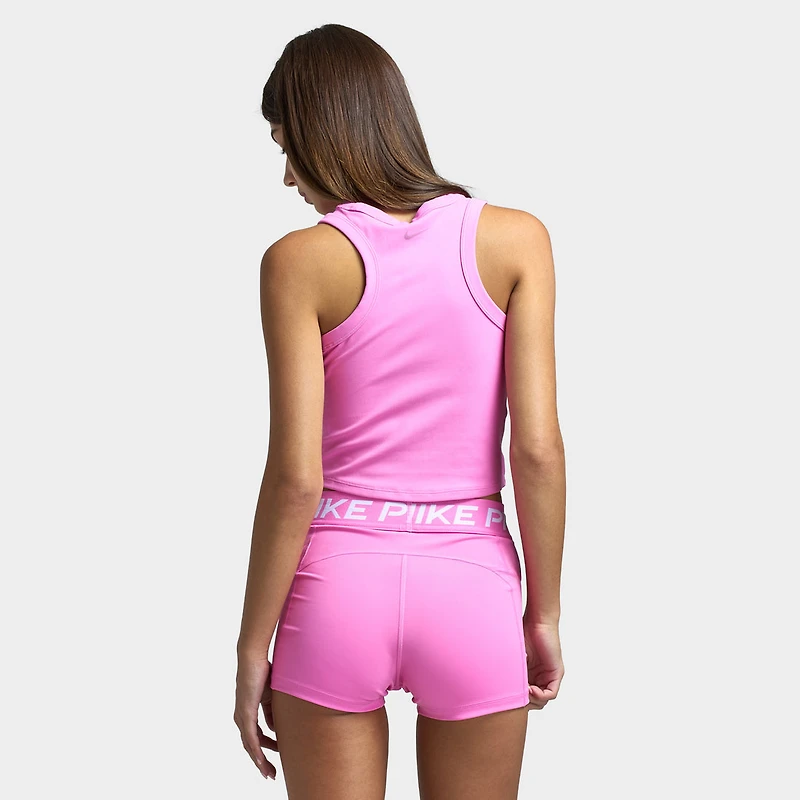 Nike One Fitted Débardeur court en Dri-FIT pour femme Playful Rose / Noir