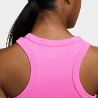 Nike One Fitted Women's Dri-FIT Cropped Tank Top Playful Pink / Black