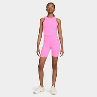 Nike One Fitted Women's Dri-FIT Cropped Tank Top Playful Pink / Black