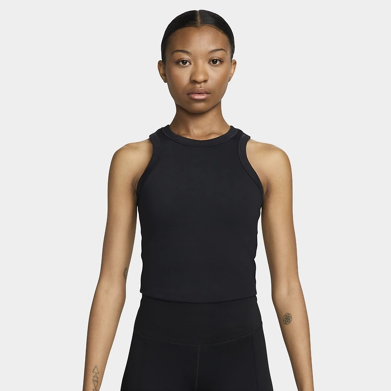 Nike One Women's Dri-FIT Cropped Tank Top / Black