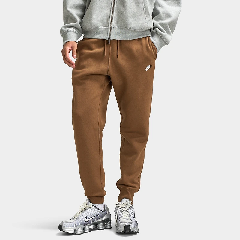 Nike Club Fleece Joggers Mosswood Brown / White