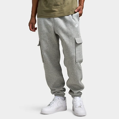 Nike Club Fleece Cargo Pants Dark Grey Heather / Light Smoke - White