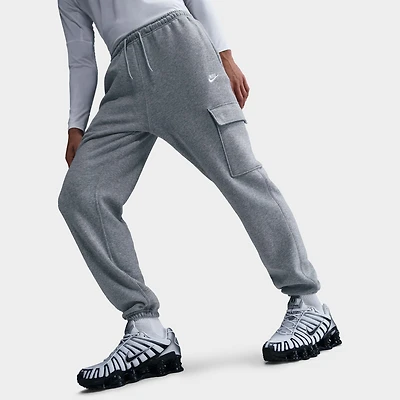 Nike Club Fleece Cargo Pants Dark Grey Heather / Light Smoke - White