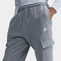 Nike Club Fleece Cargo Pants Dark Grey Heather / Light Smoke - White