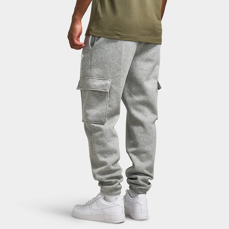 Nike Club Fleece Cargo Pants Dark Grey Heather / Light Smoke - White