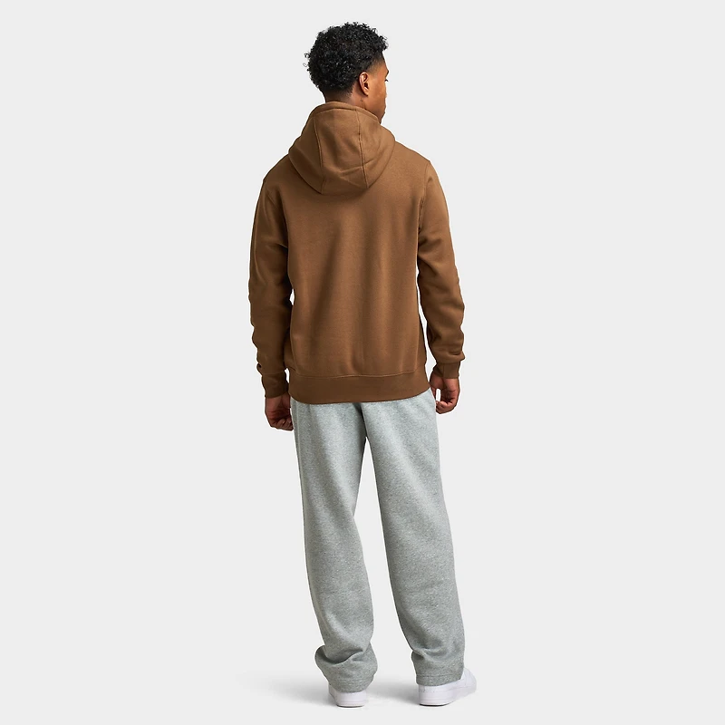 Nike Club Fleece Pullover Hoodie Mosswood Brown / White